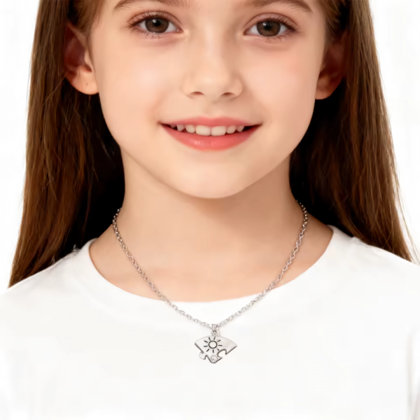 4-Piece BFF Puzzle Necklace Set