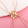 Lovecryst 4PCS Lucky Four Leaf Clover Best Friend Necklace Set
