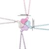 Lovecryst 4PCS Lucky Four Leaf Clover Best Friend Necklace Set