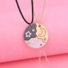 Elviragirl 3PCS Sun Moon Star BFF Friendship Necklace Set